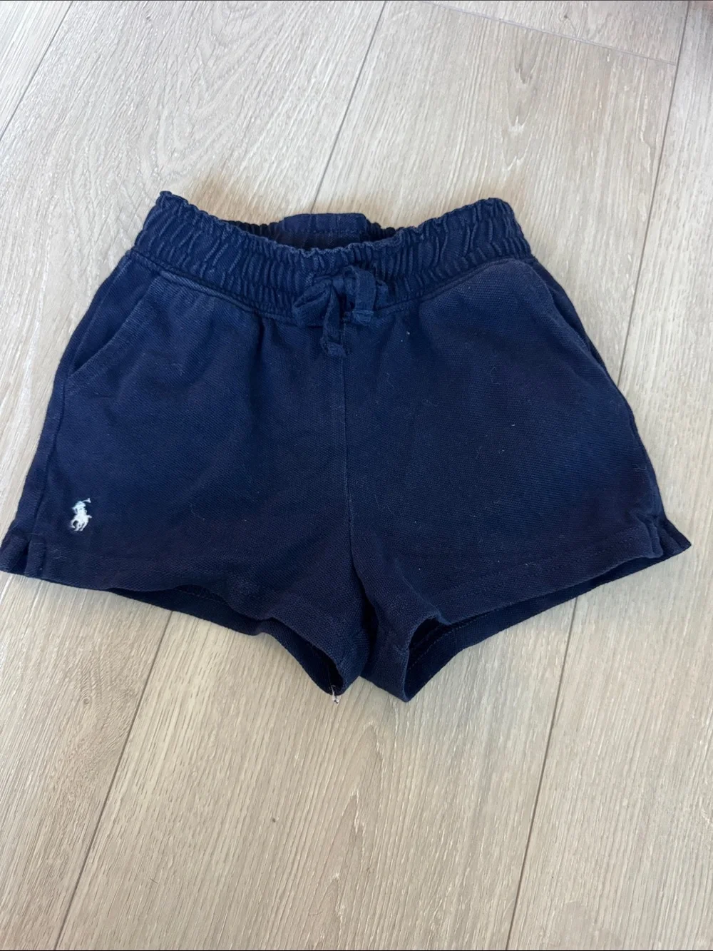 Ralph Lauren Navy Girls Cotton Drawstring Shorts